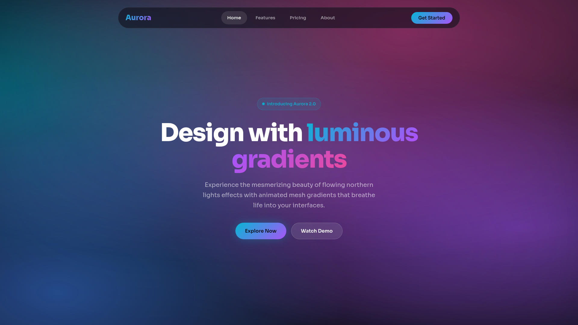 Aurora Mesh Gradient Preview